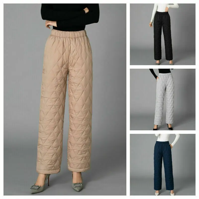 Women Padded Quilted Trousers