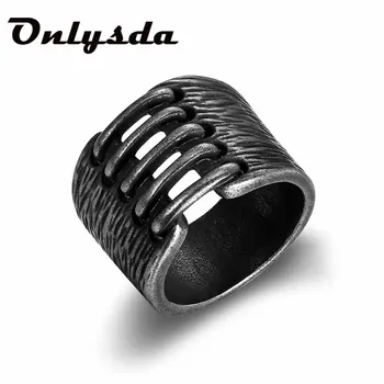 Stainless Steel Viking Simple Ring Vintage Hammer Retro Punk Classic Ring Male Finger Love Jewelry for Man Gift Wholesale OSR291