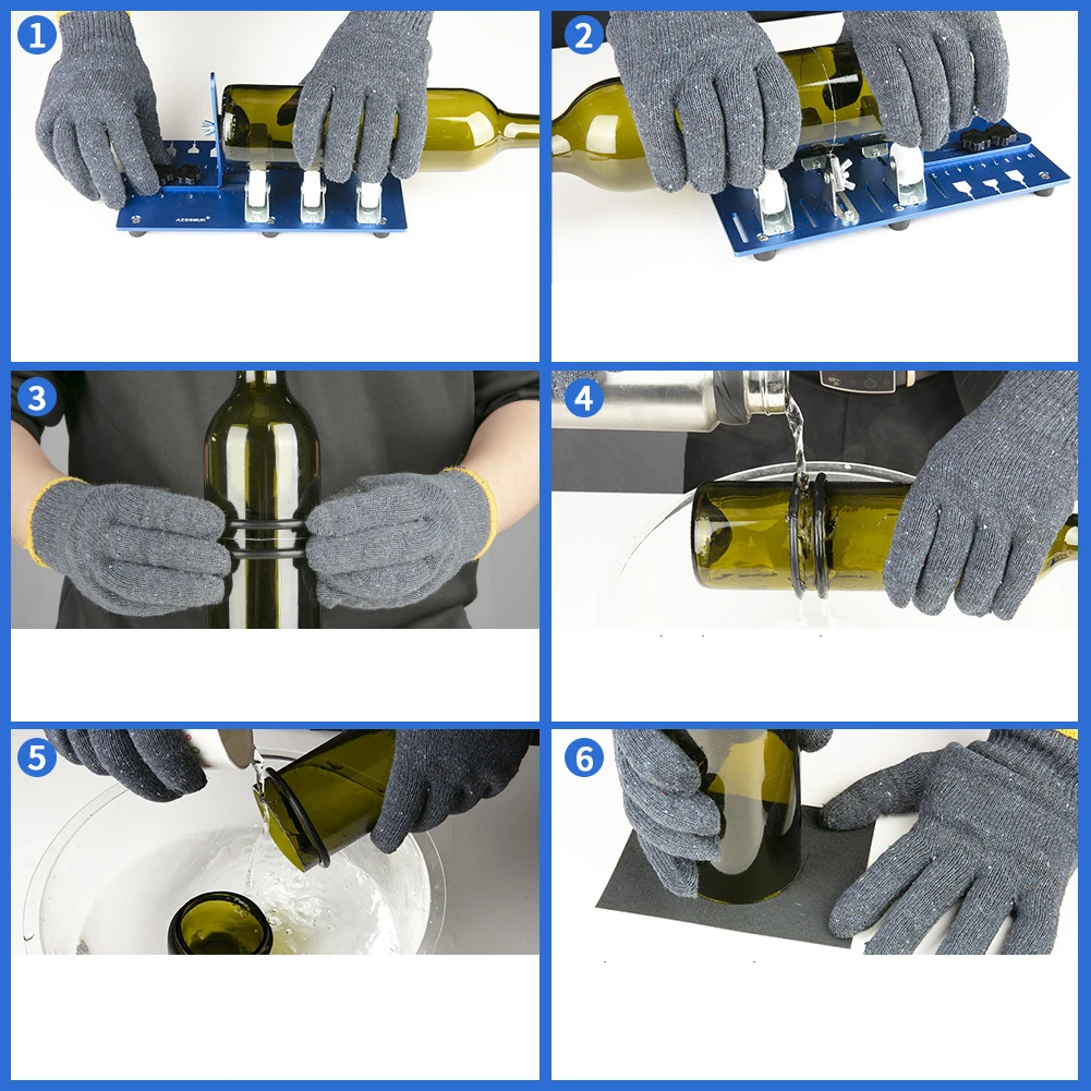 Glass Bottle Cutter Cutting Thickness 2-10mm Aluminum Alloy Better Cutting Control Create Glass Sculptures