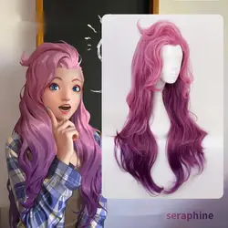 Synthetic KDA ALL OUT Cosplay LOL Wig Synthetic LOL KDA Cosplay Blonde Mixed Pink Wig Cosplay Wig Bunny Girl Seraphine Wigs
