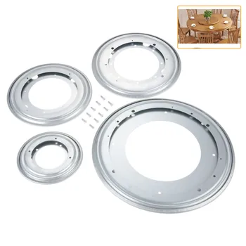 

DRELD 5.5/8/9/12 inch Tableware Heavy Duty Round Shape Galvanized Lazy Susan Turntable Bearing Rotating Swivel Plate with Screws