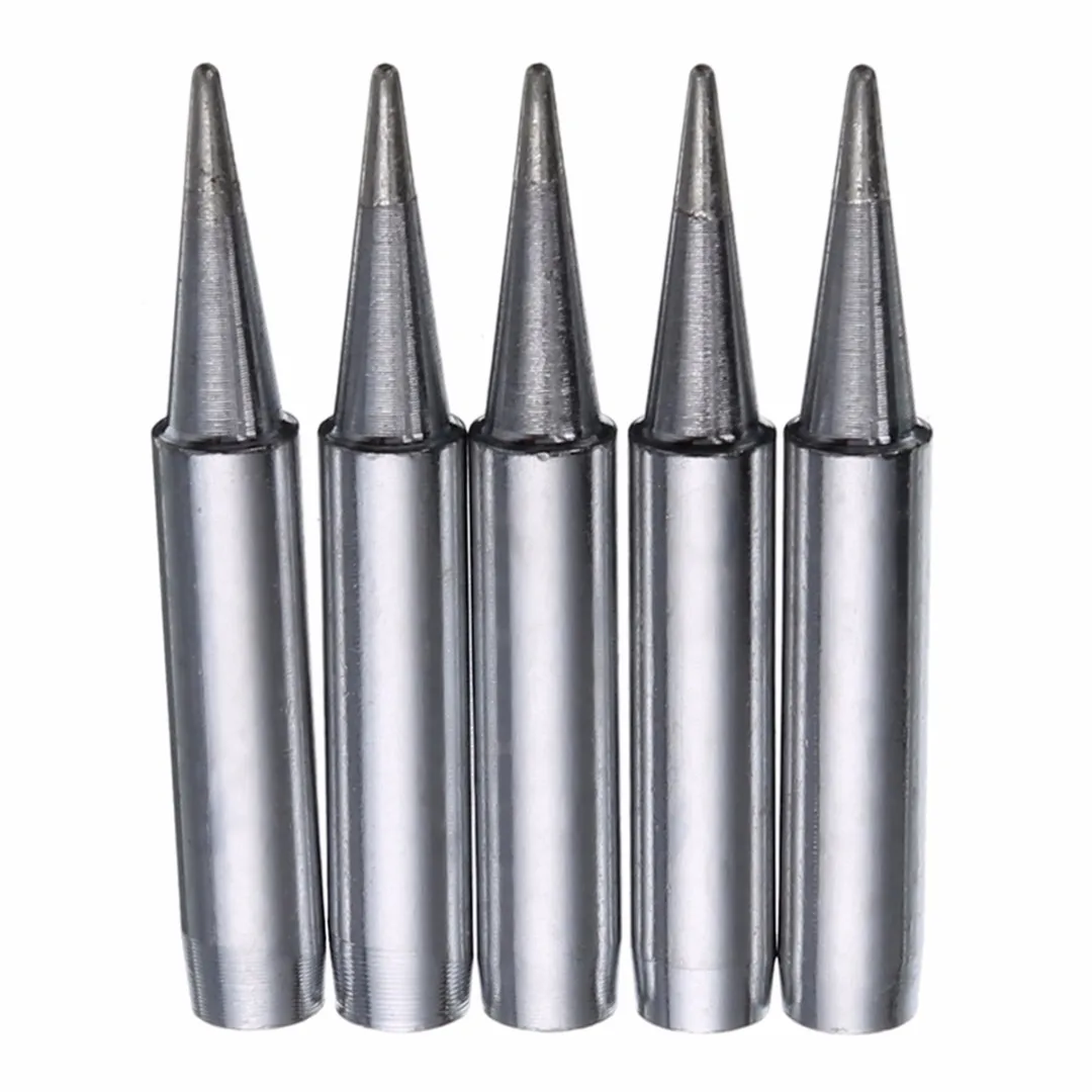 5pcs/set Lead Free Solder Iron Tips Replacement 900M-T-B Solder Iron Tips Head for Welding Soldering Repair Station