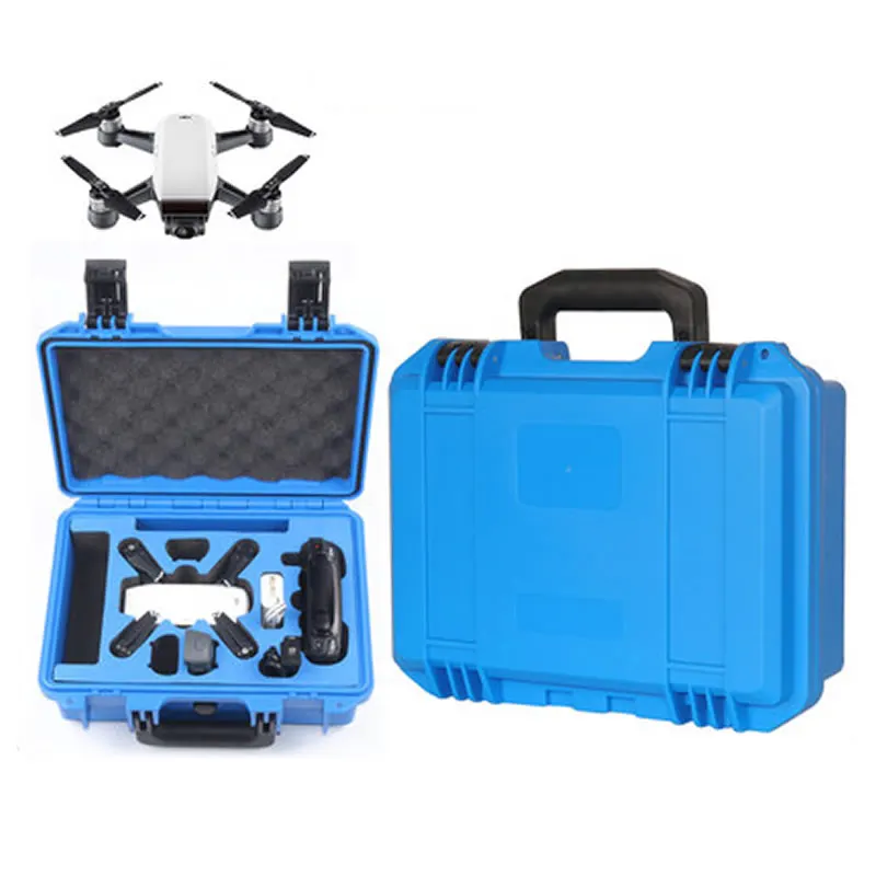 Blue DJI SPARK Drone специальный Улучшенный водонепроницаемый чемодан с твердым корпусом для RC Quadcopter Профессиональный дорожный пластиковый чехол для хранения Spark - Color: Blue