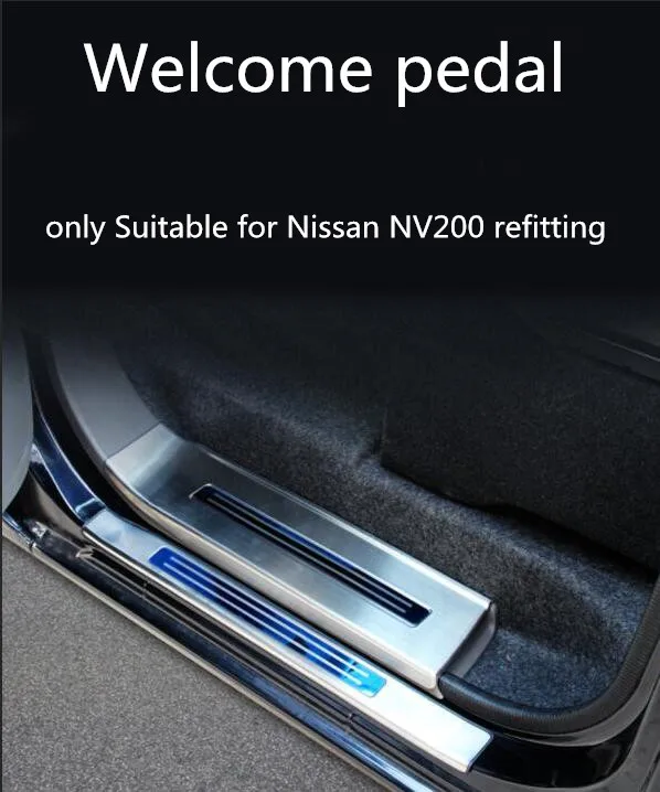 Добро пожаловать педаль подходит только для Nissan NV200 переоборудование, для NV200 Специальная нержавеющая сталь Добро пожаловать педаль украшения