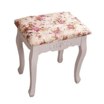 

Comb makeup stool simple modern fabric solid wood dressing chair nail stool garden bedroom shoe bench