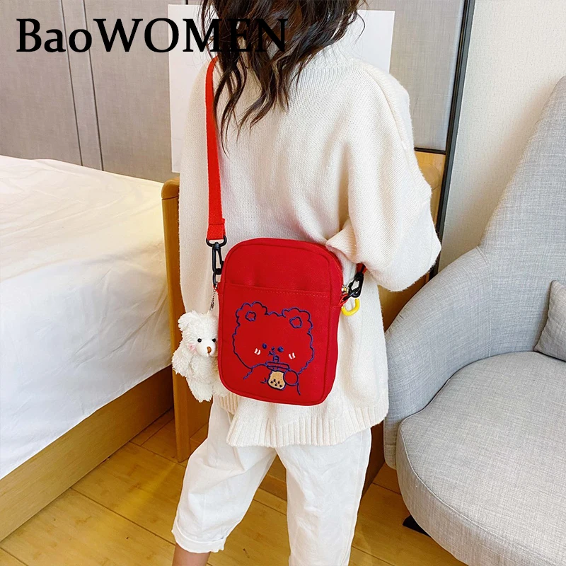 

BaoWomen Mini Small Square Bag Fashion Cartoon Canvas Women's Handbag Crocodile Pattern Chain Shoulder Messenger Bags Female