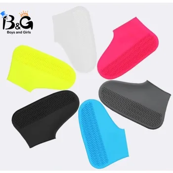 

B&G Silicone Waterproof Rain Shoe Cover Anti-skid Thickened Wear-resistant Adult Men's And Women's Rain Portable Shoes