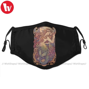 

Old School Mouth Face Mask Andersen S Little Mermaid Facial Mask Cool Fashion with 2 Filters for Adult