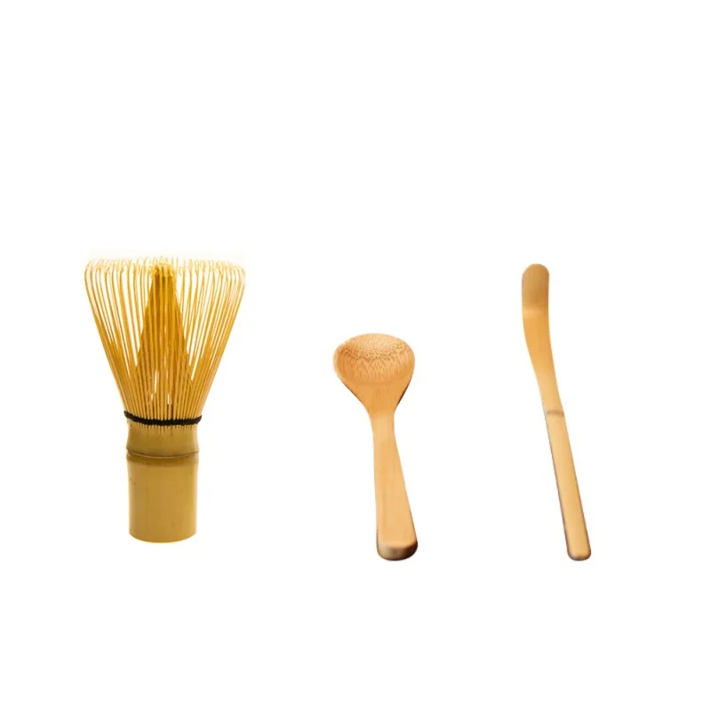 Tea Ceremony Utensil Handmade Bamboo Japanese Tea Set Whisk Three-piece Matcha Set Matcha Maker