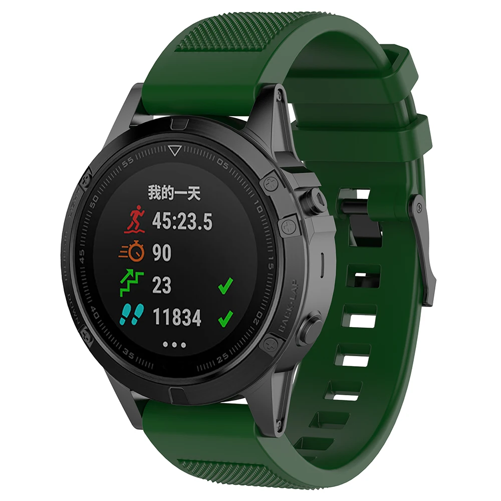 Силиконовый умный ремешок для часов Garmin Fenix 5X 5 5S Plus 3 3HR Forerunner935 Quatix5 Sapphire Approach