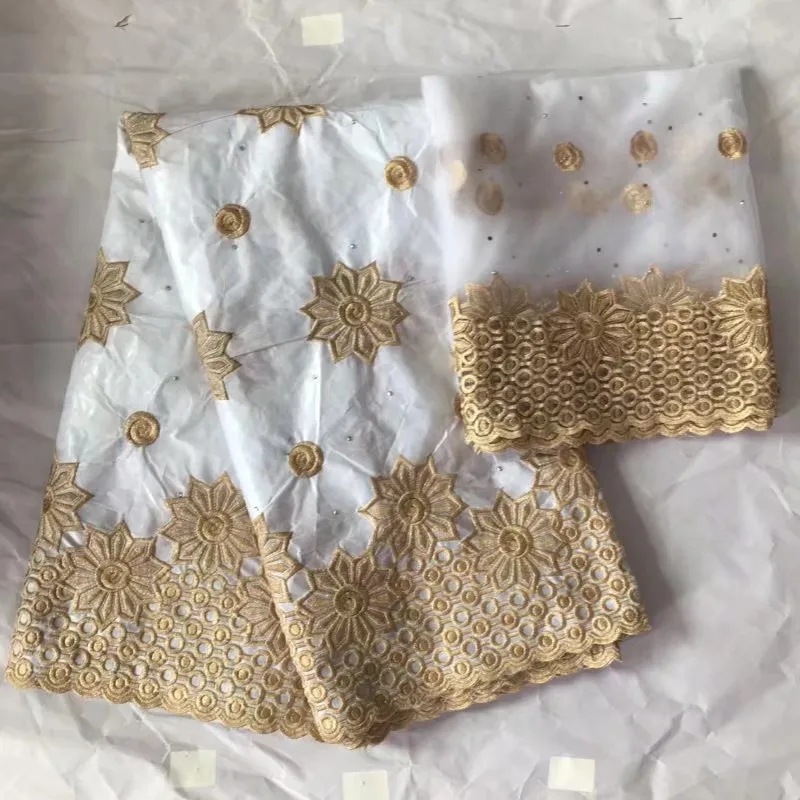 

Latest African&French Lace Fabric 2019 Velvet Lace Bazin High Quality Nigerian Embroidery With Beads For Wedding Dress NX202x