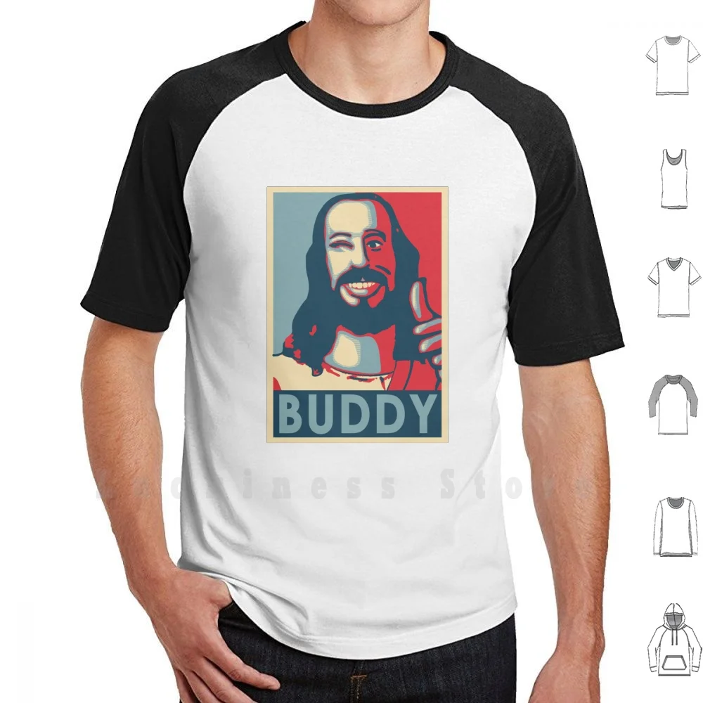 Buddy T Shirt Stampa Per Uomo Cotone New Cool Tee Buddy Cristo Gesù Cristo Religione Divertente Anti Ateo Ateo Cristiano