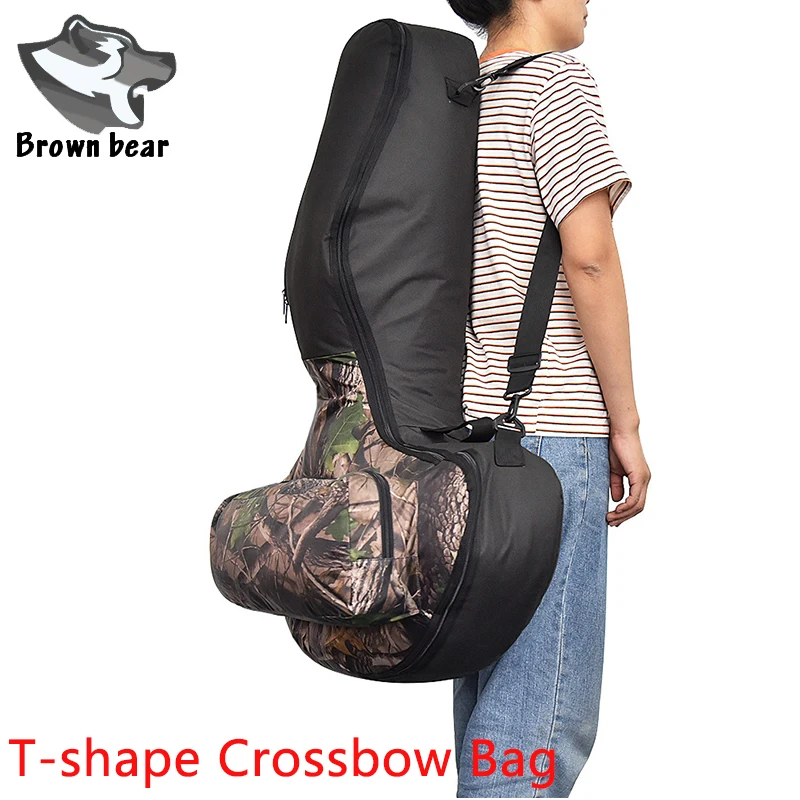 Archery Camouflage T Shaped Crossbow Bag Case Backpack Pouch Bow