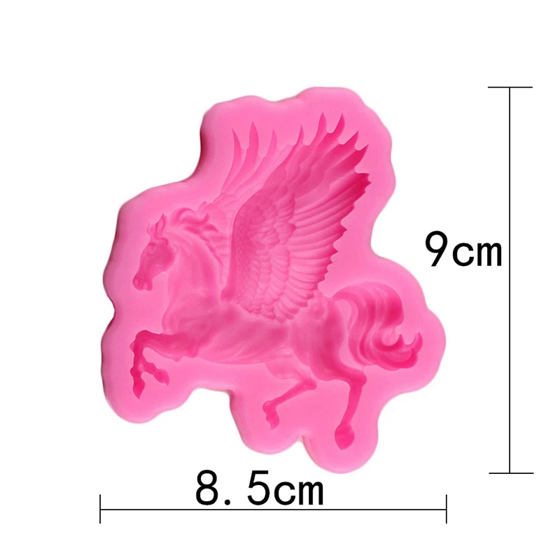 3D Pegasus силиконовая форма лошадь Конфеты Шоколад помадка формы для сахара украшения торта инструменты Мыло глина формы