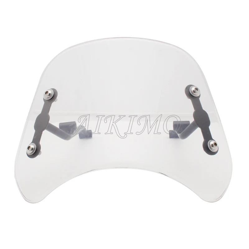 Black/Smoke/Clear ABS Plastic Protector Fairing Motorcycle Front Windshield Windscreen Wind Deflector For Benelli Leoncino 500