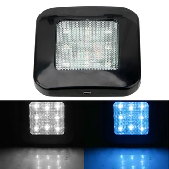 

LEEPEE Car Ceiling Reading Light White and Blue Double Color Lighting Touch Control Universal Magnet Car Roof Ceiling Lamp