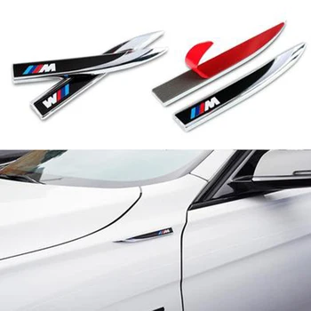 

2pc Car M Badge Sticker Metal Car Side body Labeling For bmw M Sticker X1 X3 X4 X5 X6 X7 e46 e90 f20 e60 e39 f10 Car accessories