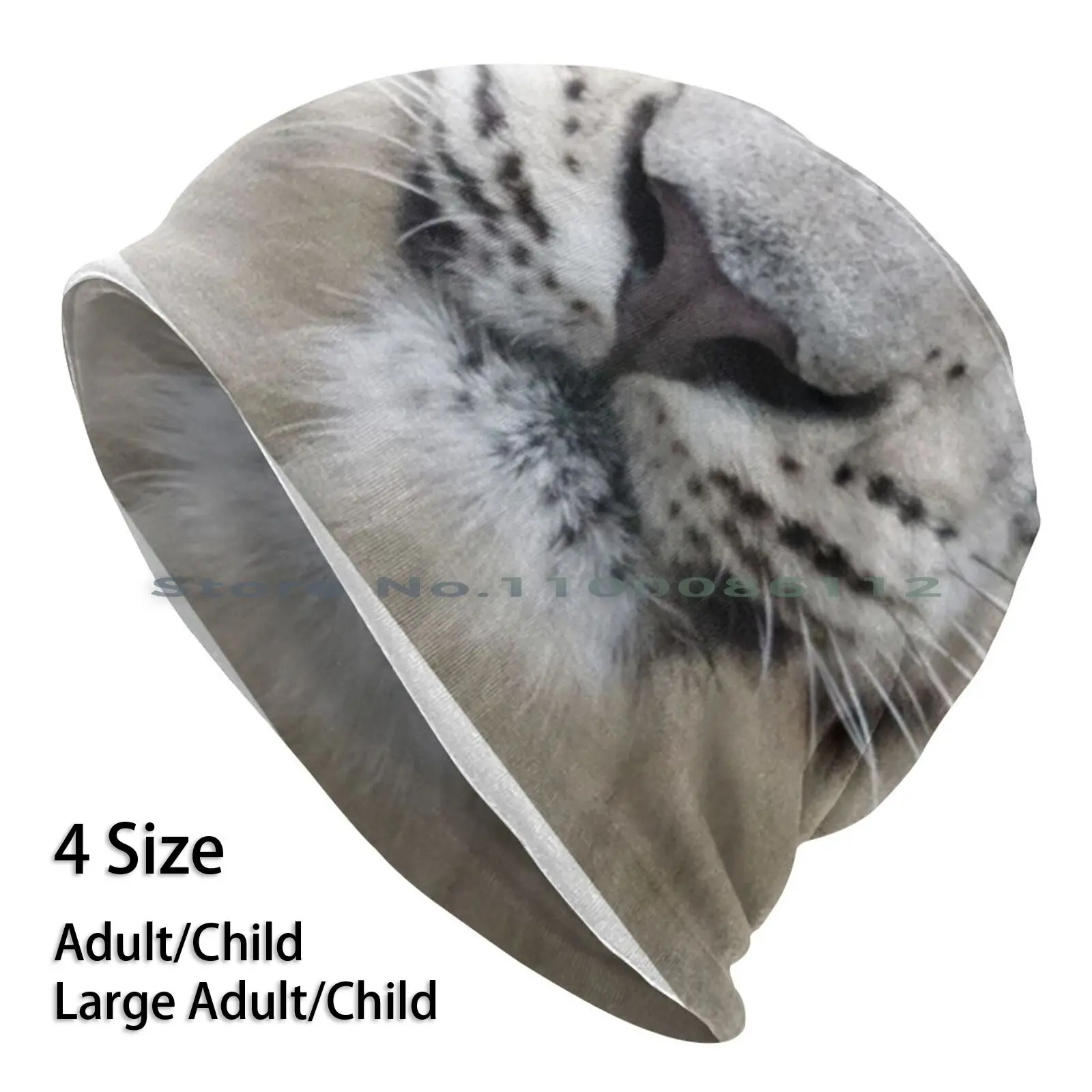 Snow Leopard Face Maschera Protettiva Berretti Cappello Lavorato A Maglia Uncia Uncia Snow Leopard Lovers Tiger King Carol Baskin Joe Esotici Gatti Se