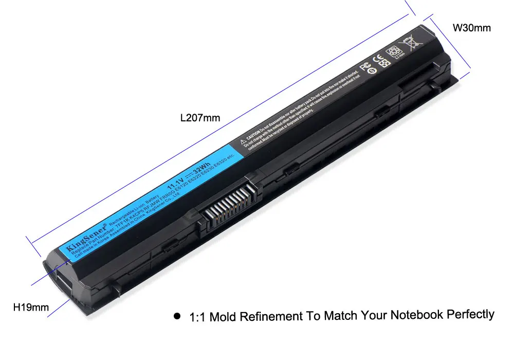  KingSener Korea Cell 11.1V 32WH 7FF1K Laptop Battery For DELL E6320 E6330 E6220 E6230 E6120 FRR0G K