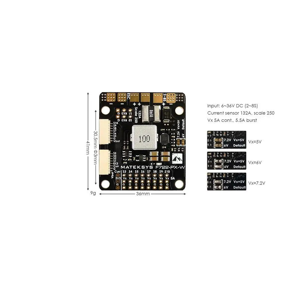 LeadingStar MATEK PDB 2 8S F722 PX W для распределения питания с фиксированным крылом запчасти