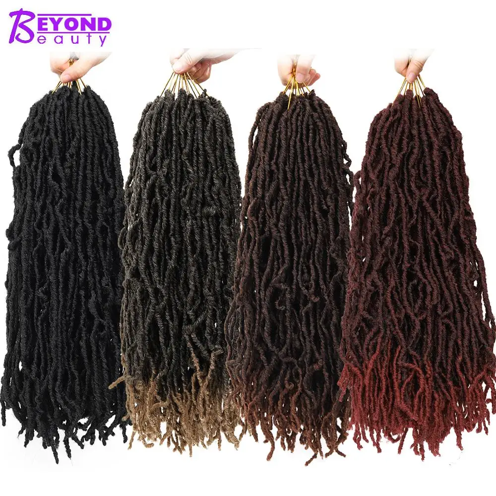 Женские синтетические косички Nu Locs коричневые черные для наращивания волос 18