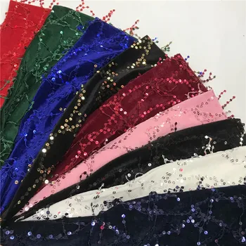 

2019 Latest velvet sequins Laces Fabrics High Quality Tulle African Laces Fabric For Wedding Dress African French Tulle Lace