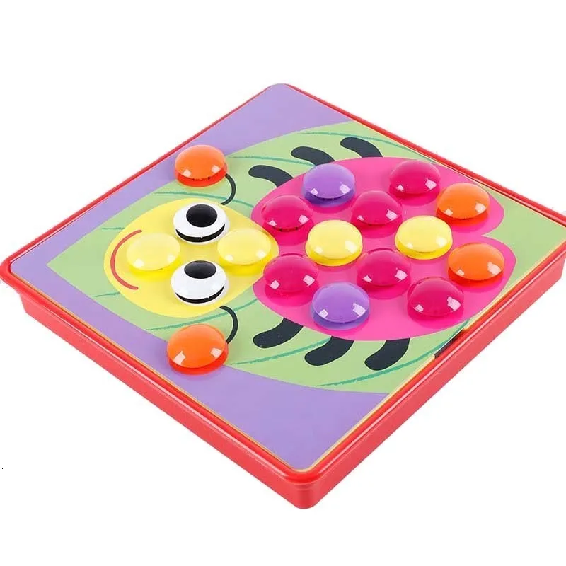 Игрушки для детей, пуговицы, сборные Большие грибы, ногти, 3D пазлы, игрушки, ручная креативная игрушка, здоровый рост, подарок для ребенка