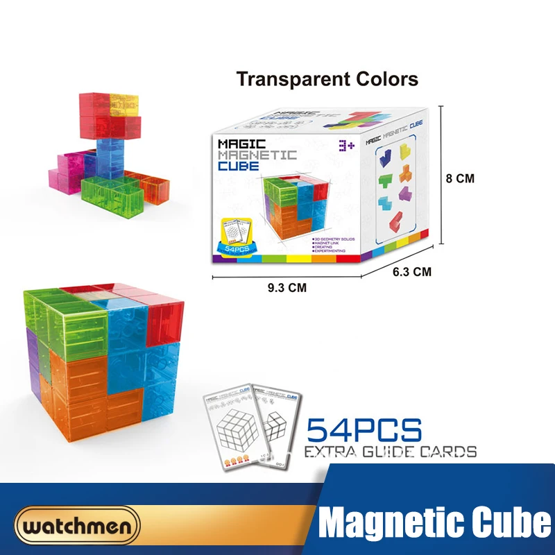 

Magnetic Magic Cube Creative DIY Blocks ABS Cube Puzzle Twist Building Blocks Stress Relief Interactive Toy For Kid