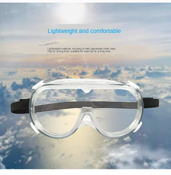 

Anti-virus Safety Anti-sneeze Liquid Goggles Collapsible Adjustable Goggles Droplet Proof Laboratory Glasses Clear Lens