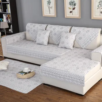 

Cotton Quilted Non-slip Sofa Mat Decorative Sectional Couch Cover Anti-dirty Dog Mat for Living Room Sofa Towel Seat Pad 1 PCS
