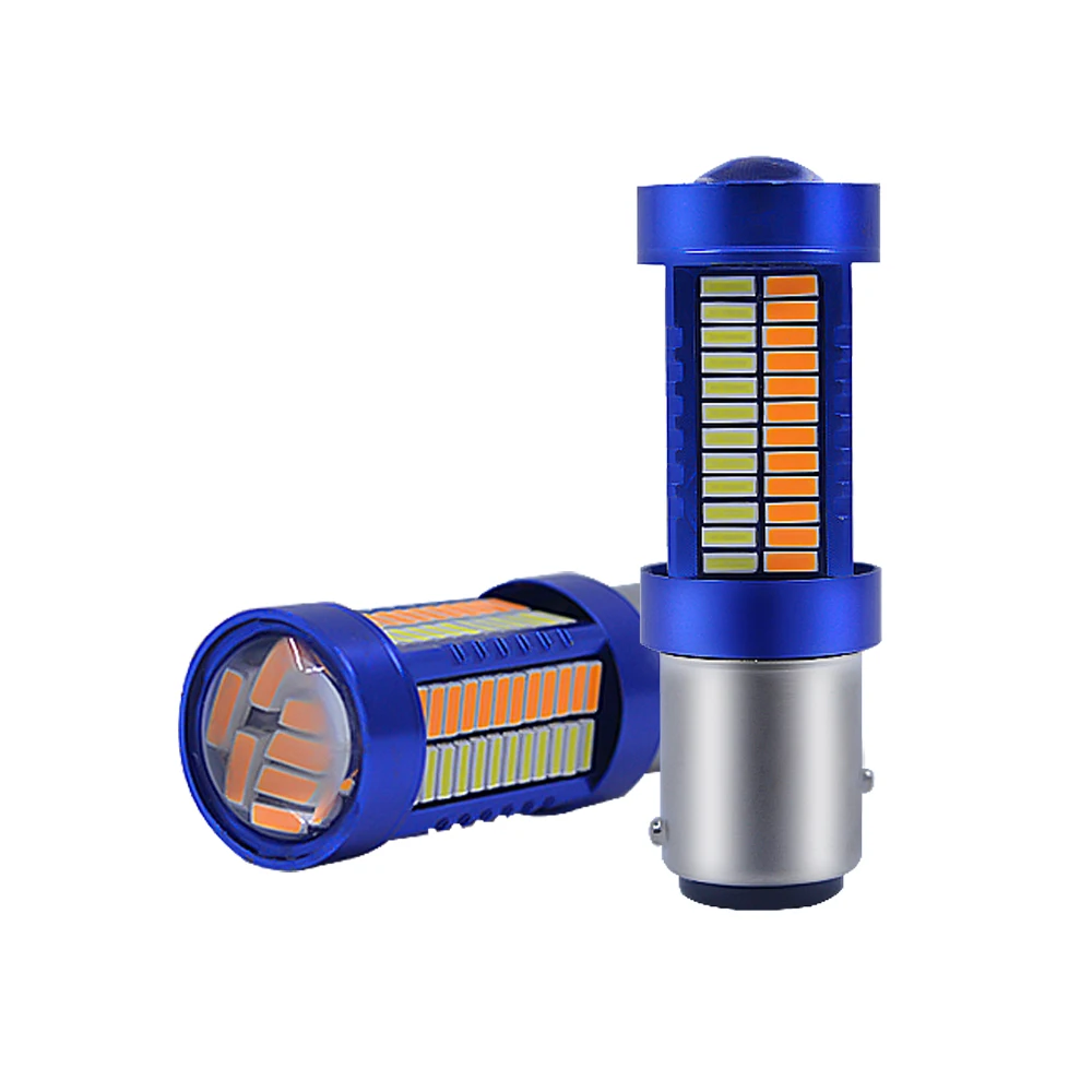 1 шт. DC 12V двойной цвет 1156 4014 106SMD светодиодный высокого светильник автомобиля PCB +
