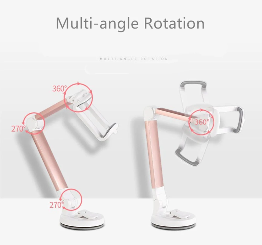 Настольная подставка для телефона, гибкая вращающаяся на 360 градусов автомобильная подставка для крепления на лобовое стекло, Настольная Складная подставка с растягивающимся зажимом для телефона