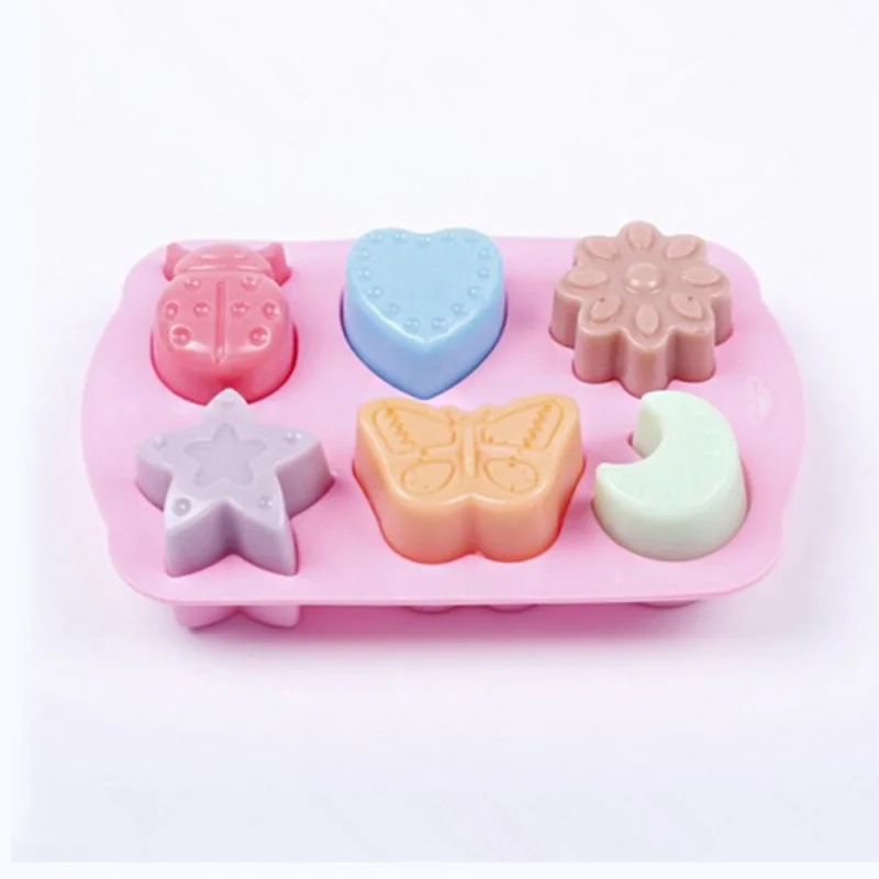 12 формы силиконовая форма для мыла или выпечки пресс-формы для выпечки 3D приспособления для шоколада форма для выпекания Формы-лотки для изготовления конфет инструмент "сделай сам" форма для желе - Цвет: A
