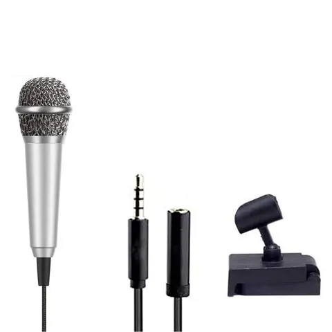 3.5mm Stereo Studio Mic KTV Karaoke Mini Microphone For Cell Phone Laptop PC Desktop Small Size Mic