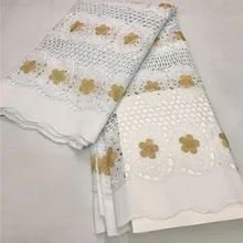Tissu африканская сухая кружевная ткань с камнями горячая Распродажа ткань из Дубая швейцарская вуаль кружева в швейцарской Африканской хлопковой вуали кружева 5 ярдов