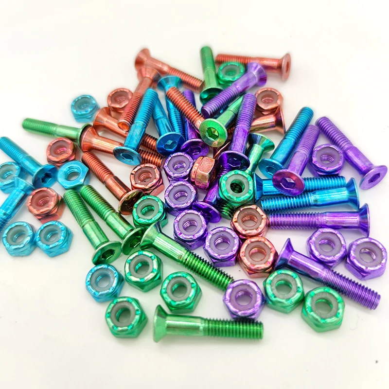 17PcsSkateboardScrew1InchColorPlating25mmBridgeScrew