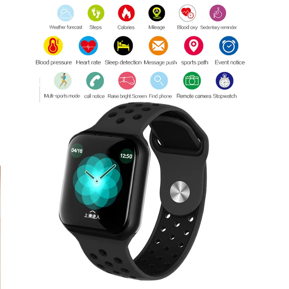 Android смарт-часы для мужчин и женщин F8 IP67 Bluetooth браслет пульсометр кровяное давление смарт-Браслет фитнес-трекер для Ios