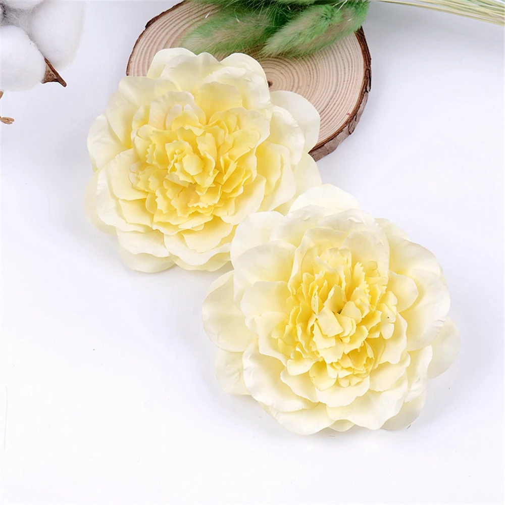 5 stücke 10 CM Große Künstliche Pfingstrose Blume Hohe Qualität Seide Rose Für Hochzeit Party Dekoration DIY Kranz Geschenk clip Kunst Blume – Detail 9