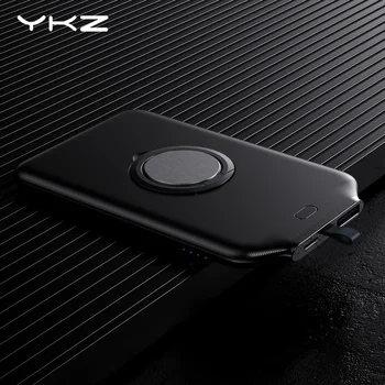 

YKZ Portable Mini 4000mAh Powerbank Magnetic Wireless Charger Power Bank Ring Stand Universal External Battery for iPhone 12