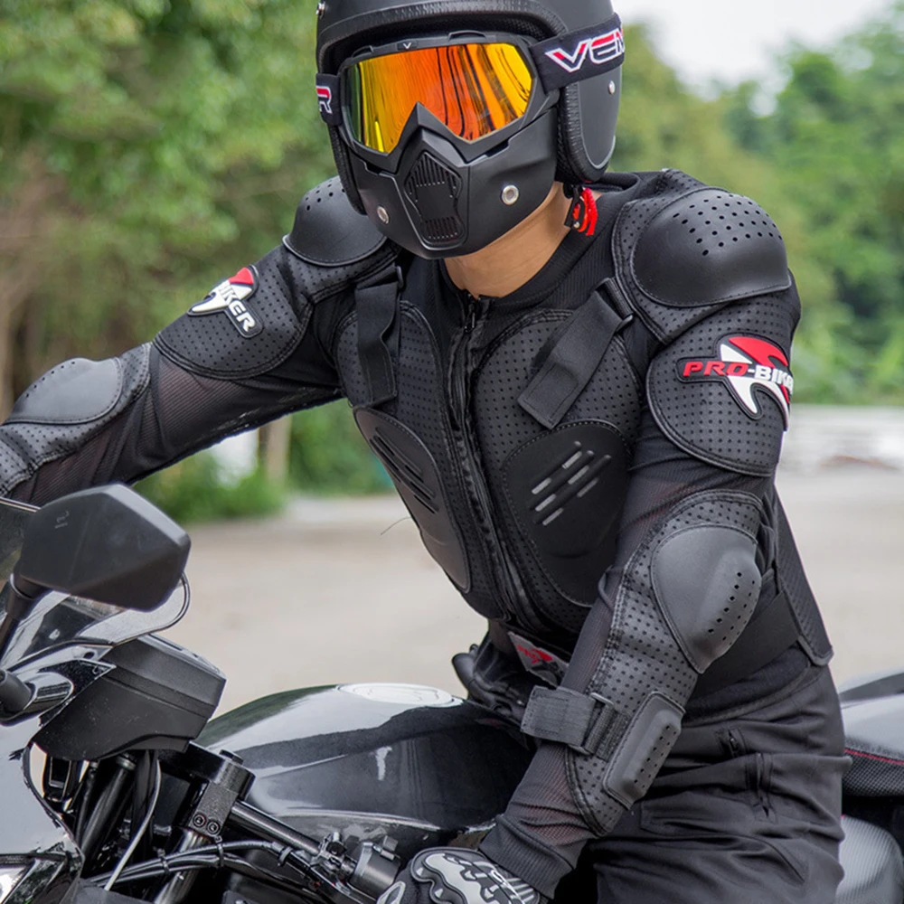 Chaqueta de protección de cuerpo completo para motocicleta, traje de