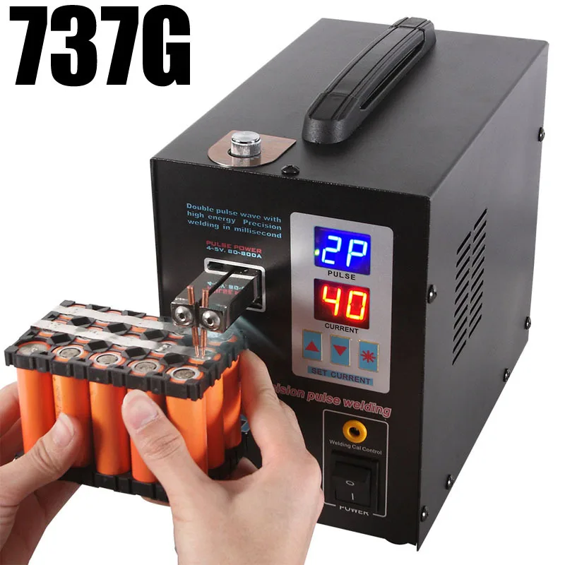 

SUNKKO 737G Spot welder LED Dual Digital Display with welding needles double pulse Welding Machine for 18650 battery