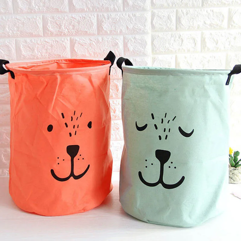 Laundry Basket Toy Storage Box Super Large Bag Cotton Washing Dirty Clothes Cartoon Lovely Big Basket Organizer Bin-5