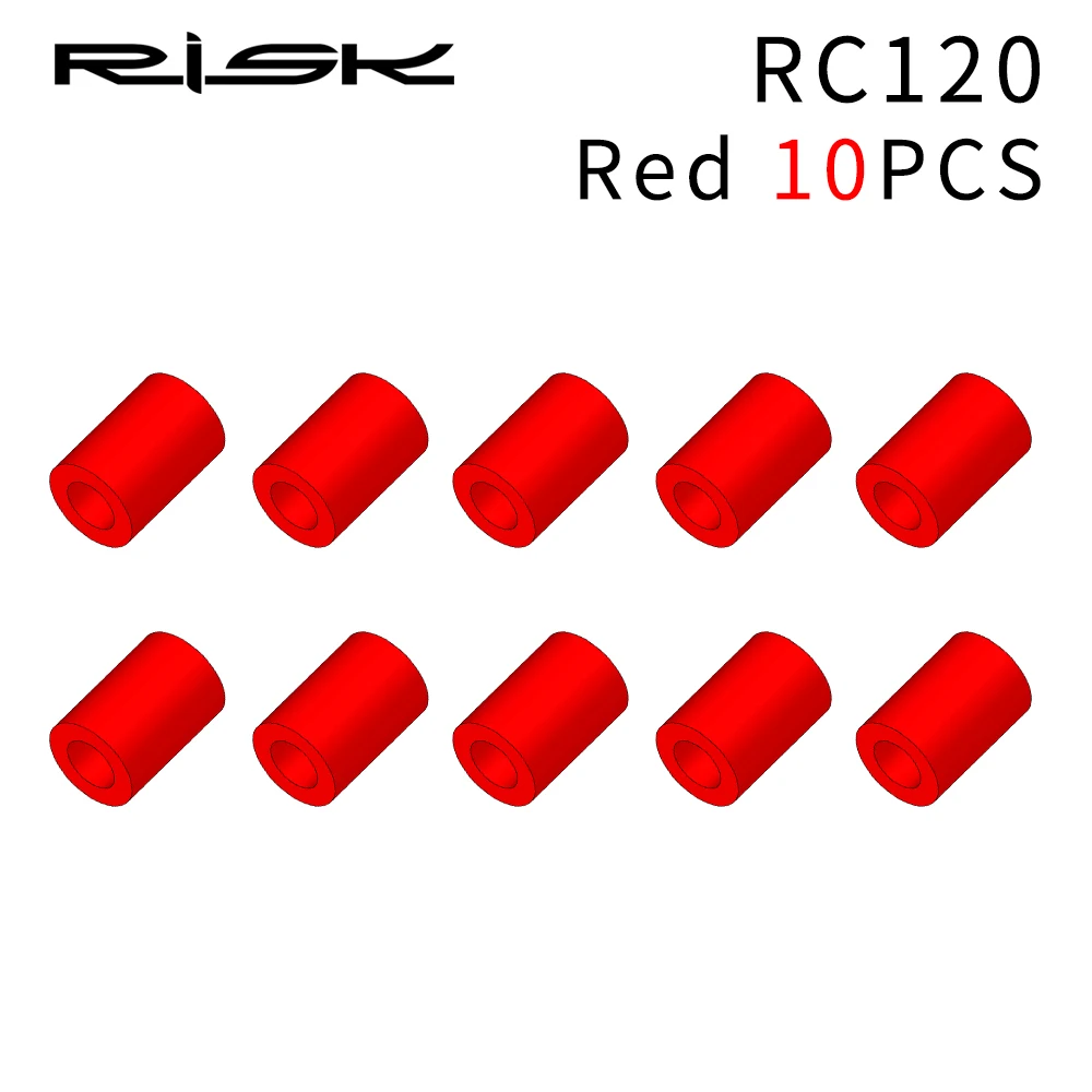RC120 RED 10PCS Риск велосипедные рукава резиновый протектор для кабеля для трубы линии трубки смена тормоза сверхлегкий MTB рамка защитный силиконовый кабель дорожный велосипед кабель светящийся ночник протектор - Цвет: RC120 RED 10PCS