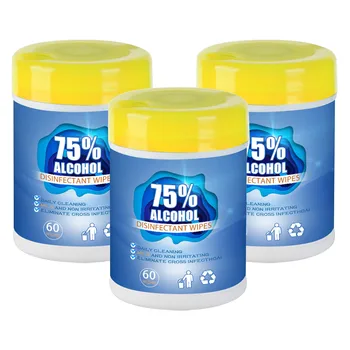 

8pcs Wet Wipes 60-piece Bag 75% Alcohol Wet Wipes Disinfection Dedicated Wet Wipes Easy To Use Disinfection Cleaning Wipes d2