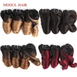 MOGUL волос романтичные кудри 1 компл. для полной головы короткий Боб стиль Ombre Remy человеческие волосы натуральный цвет 155 г/компл. бразильский