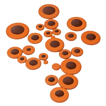 

75pcs/Lots Alto Saxophone Sax Pads Cushion Multi-size for Saxophonist (Orange)