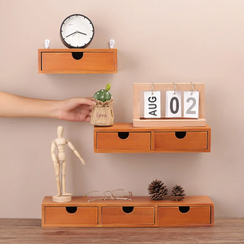 

Creative Chinese Retro Old Wooden Living Room Desktop Storage Drawers Bedroom Daily Jewellery Cosmetics Grocery Storage Cabinets