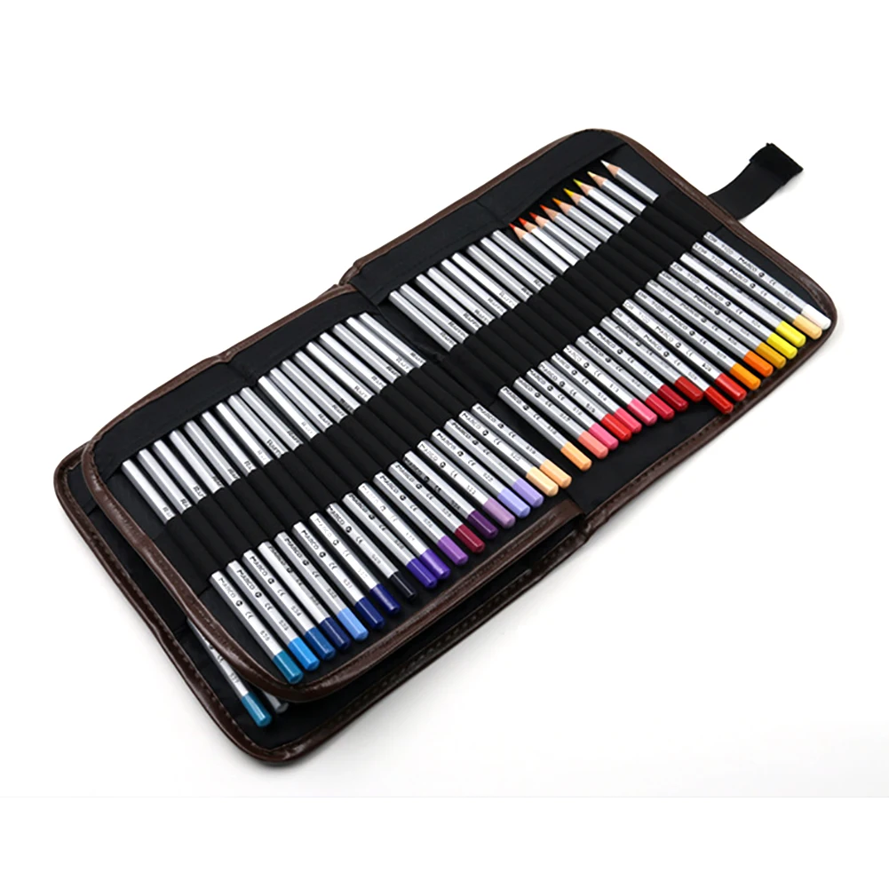 

72 Holes Cloth Pen Bag Pencil Holder Case Canvas Pouch Foldable Cosmetic Makeup Brush Storage Bag Box School Stationery New