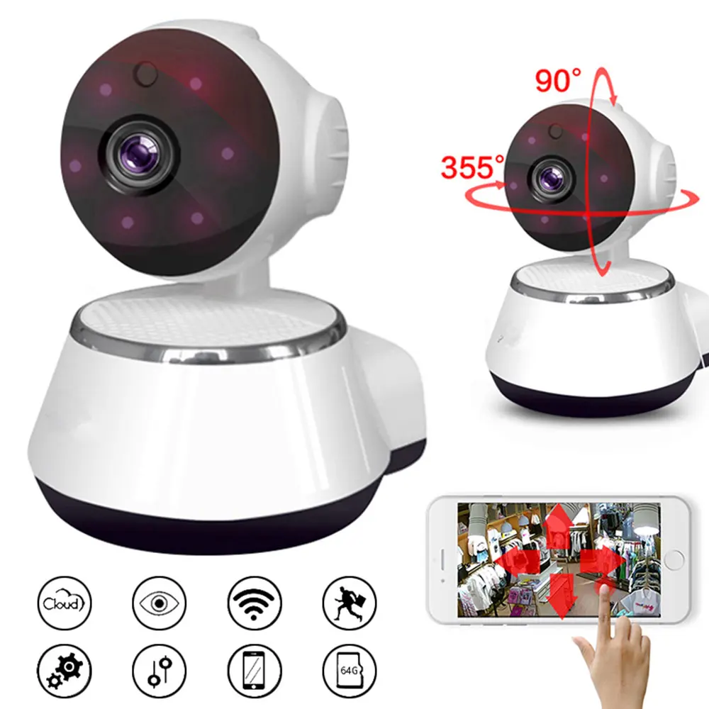 

HD WIFI IP Camera 720P Night Vision home Security Camera Wireless P2P Indoor IR cam PTZ IP Camara Audio