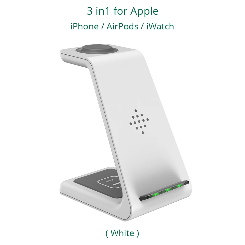 charging stand for phone Bonola Desktop 3 in 1 Wireless Charging Station for iPhone 8 Plus/12/Samsung S20/Note 10 Qi Wireless Charger for Apple/Airpods 3 fast wireless charger Wireless Chargers